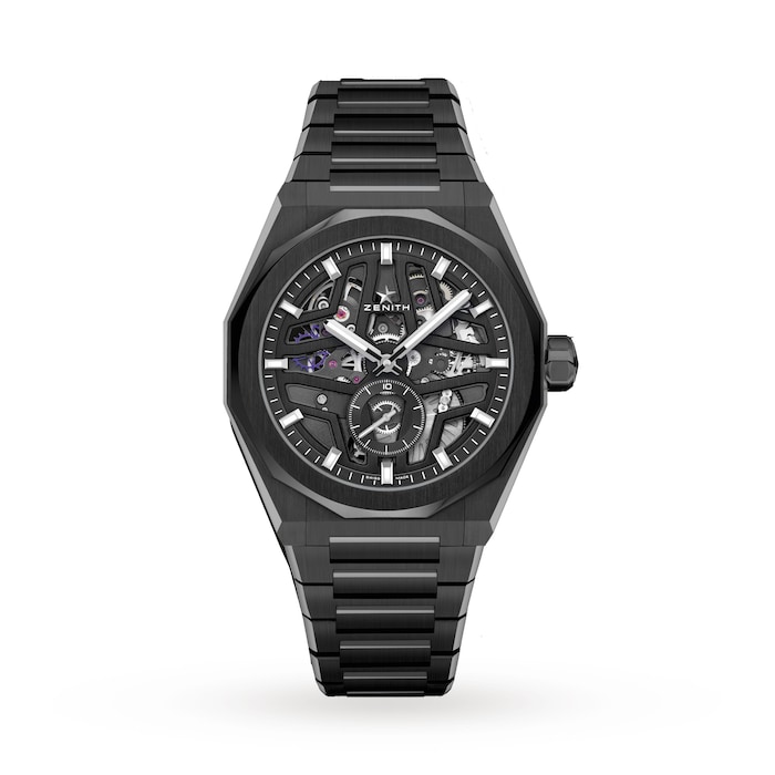 Defy Skyline Skeleton 41mm Mens Watch Black